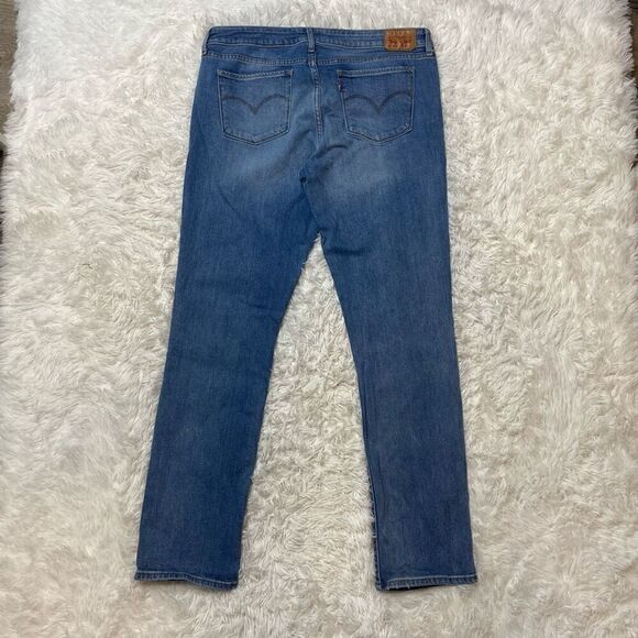 Levis 714 Straight Jeans Womens Size 32x32 Mid Rise Medium Blue Denim - Picture 6 of 11